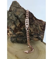 Kişiye Özel İsimli Rose Gümüş Bayan Bileklik