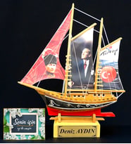 Size Özel Tasarım Doğal Ahşap Gemi Maketi Hediyesi El Yapımı Farklı Modeller (Model 2)