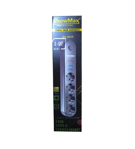 SHOWMAX 4625 4 LÜ 2 MT 2 USB 1 TYPE C GİRİŞLİ TERMAL AKIM KORUMALI GRUP PRİZ