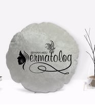 BK Gift Kişiye Özel İsimli Dermatolog Tasarımlı Dekoratif Kırlent Yastık-1