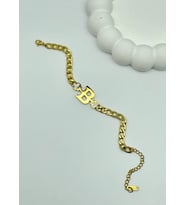 Çelik Gold B Harf Bileklik - 25-blk72