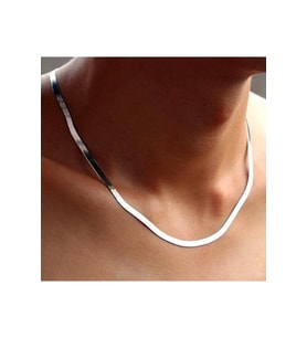 Italyan Çelik Silver Kolye (Standart)