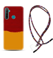 Realme 5i 5 Pro 6i 7 Pro 8 Kılıf Boyun Asklı Rasta Silikon Sarı Kırmızı Boya 1708