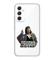 Samsung Galaxy A16 Uyumlu Kem Göz ve Nazar Tasarımlı Şeffaf Telefon Kılıfı