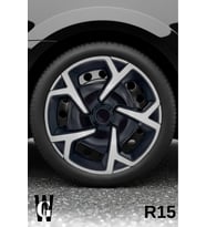 Alfa Romeo Giulia 15 İnç Jant Kapağı (4 ADET) Siyah Gri C104