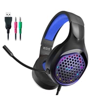 XMOWi R1 Gaming Mikrofonlu RGB Oyuncu Kulaklığı PC- Dizüstü Ve Ps4 (Mavi-Siyah)