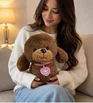 Kahverengi Bichon Frise Sevimli Özel Seri Peluş Oyuncak - 40 cm