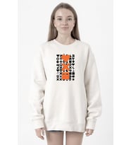 Love Death Robots Orange Beyaz Kadın 2ip Sweatshirt