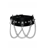 Çivili Choker, Deri Çivili Tasma (Siyah)