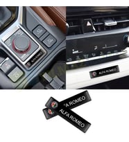 Alfa Romeo Kapı Kolu Torpido Ayna Damla Oto Sticker Etiket 2 Adet ( 5.7 x 1.4 Cm Ölçü )