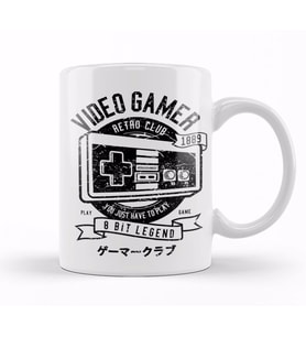 Video Gamer 8 Bit Kupa Bardak Porselen