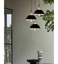 MYLIGHTS RETRO RUSTIK MODERN ÜÇLÜ METAL SARKIT  SİYAH AVİZE