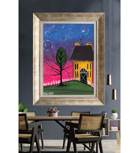GÜMÜŞ ÇERÇEVELİ PASPARTULU TABLO C348