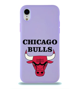 Apple iPhone XR Uyumlu Lansman Kılıf Chicago Bulls Tasarımlı Altı Kapalı İçi Kadife Kaplı  Kapak (Şeffaf)