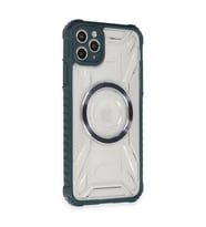 Apple iPhone 11 Pro Max Kılıf Prag Magneticsafe Kapak - Koyu Yeşil