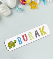 BK Toys Çocuklara Özel İsimli Figürlü Ahşap Eğitici Yapboz Puzzle-31
