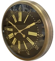 60 cm Eskitme Metal Roma Rakamlı Duvar Saati (Standart)