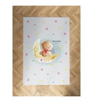 MEKTA HOME BEBEK VE ÇOCUK ODASI Ay ve Ayı Desenli Halı