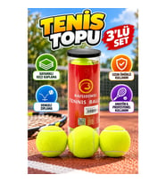 3’lü Tenis Topu Seti – Dayanıklı Keçe Kaplama ve Dengeli Zıplama