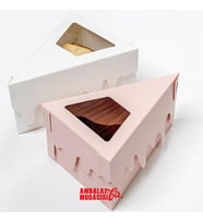 ROMANTİK ÜÇGEN MİNİ TATLI SERİSİ BEYAZ 25 ADET - ( 16X16X12 CM )