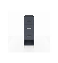 Kronos Dolap 3 Çekmeceli 44x59x134 Antrasit-Antrasit