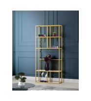 Matis Dekoratif Kitaplık 80x30x180 (Gold)