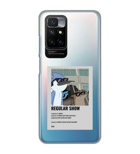 Redmi 10 2022 Uyumlu Regular Show Mordecai ve Rigby Desenli Şeffaf Telefon Kılıfı