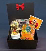 Sizlere Özel Fotoğraflı Hediye Paketi - Kişiye Özel Hediye Seti - Led Işıklı Fanuslu Premium Set (Model 3)
