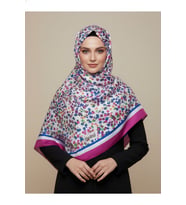 İpekten Exclusive Çiçek Desenli Pamuklu Şal 180x70
