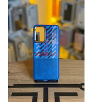 Samsung A16 Uyumlu Piksel Desenli ve Deri Detaylı Premium Stil Kılıf (Mavi)