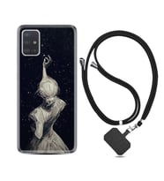 Samsung a71 A72 A73 A7 A9 2018 C7 C9 Kılıf Boyun Askılı Silikon Star Woman 1332