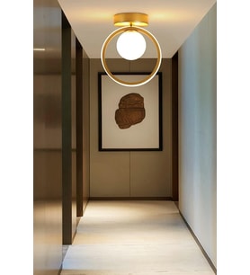 Modern Eskitme Beyaz Camlı LED Tekli Avize, Salon ve Mutfak Dekorasyonuna Uygun