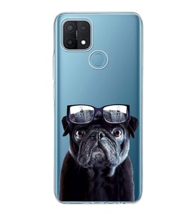 PrintiFy Oppo A15  ile Uyumlu 1mm Slim Fit Köpek 3 050f Baskılı Şeffaf  Kılıf