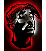 Tupac Led Işıklı Tablo