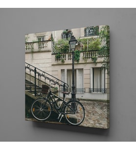BİSİKLETLİ EV KANVAS TABLO 180x180cm