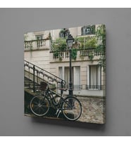 BİSİKLETLİ EV KANVAS TABLO 180x180cm