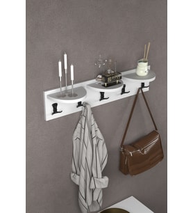 Askılık Duvar Elbise Askılığı Portmanto 80 Cm Beyaz