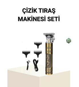 Mey İthalat® T Bıçaklı Profesyonel Çizik Tıraş Makinesi Seti – 120 Dakika Kullanım, Şarjlı & Kablolu