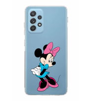 Samsung Galaxy A52  Kamera Korumalı  Kapak Minnie Mouse Tasarımlı  Şeffaf Kılıf