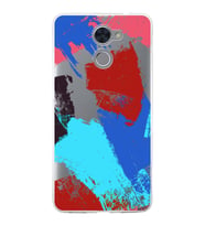 Huawei Y7 Prime Uyumlu Kapak Brush Stroke Tasarımlı Şeffaf Silikon Kılıf