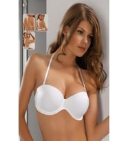 Le Jardin 7043-B Desteksiz-Balenli Micro Sırtı Şeffaf Silikonlu Sütyen (Beyaz)