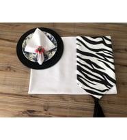 SOFRA SUNUM TAM SET ZEBRA DESENLİ (Krem)