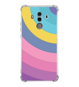 PrintiFy Huawei Mate 10 Pro Uyumlu Köşe Korumalı Renk Cümbüşü B Tasarımlı Şeffaf Silikon Kılıf