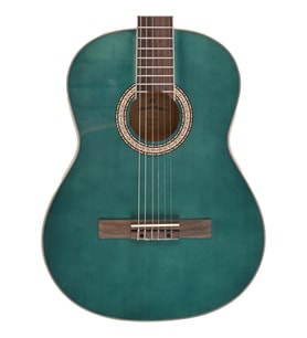 Miguel Angela MA1-BL Klasik Gitar - Mavi (Başlangıç - Eğitim Serisi)  Mat Mavi Renk Varyantı, Ergonomik Sap Profili, Dengeli Öğrenci Gitarı  Uyum: 4/4 (Tam Boy) Standart