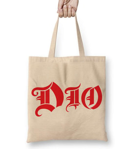 Dio Logo Rainbow Black Sabbath iron Maiden Saxon Wasp Scorpions Accept Bez Çanta Uzun Saplı