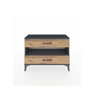 Arges Şifonyer Tek Raflı 2 Çekmeceli 88x30x64 Antrasit-Çam