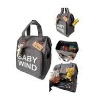 Baby Wind Anne Bebek Bakım Çantası  Termoslu, Çok Gözlü, Sıvı Geçirmez Sırt ve El Çantası
