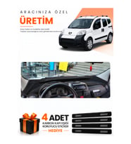 PEUGEOT BİPPER (2007-2020) Uyumlu Torpido Koruma Örtüsü Oto Kılıfı - Siyah