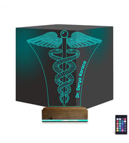 Luvivia Doktor Tıp Logo Kişiye Özel 3D Lamba - Masa Gece Lambası
