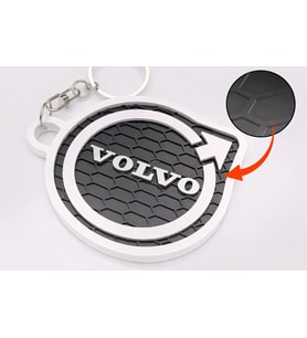 Volvo Tasarım 3D Baskı Anahtarlık – Petek Desenli Araba Anahtarlığı, Premium Oto Aksesuar